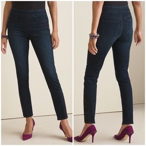 NWT Chico's Soutache Pull-On Sequins Jeggings Size 20 R